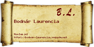 Bodnár Laurencia névjegykártya